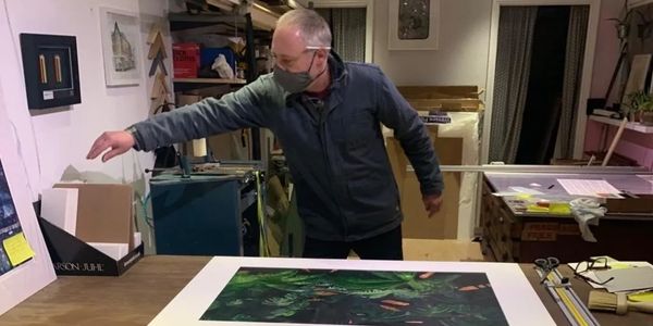 Josh Neeson in workshop, creating a bespoke frame