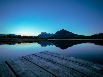 Sunrise over Vermilion Lakes, early September 2020. 

