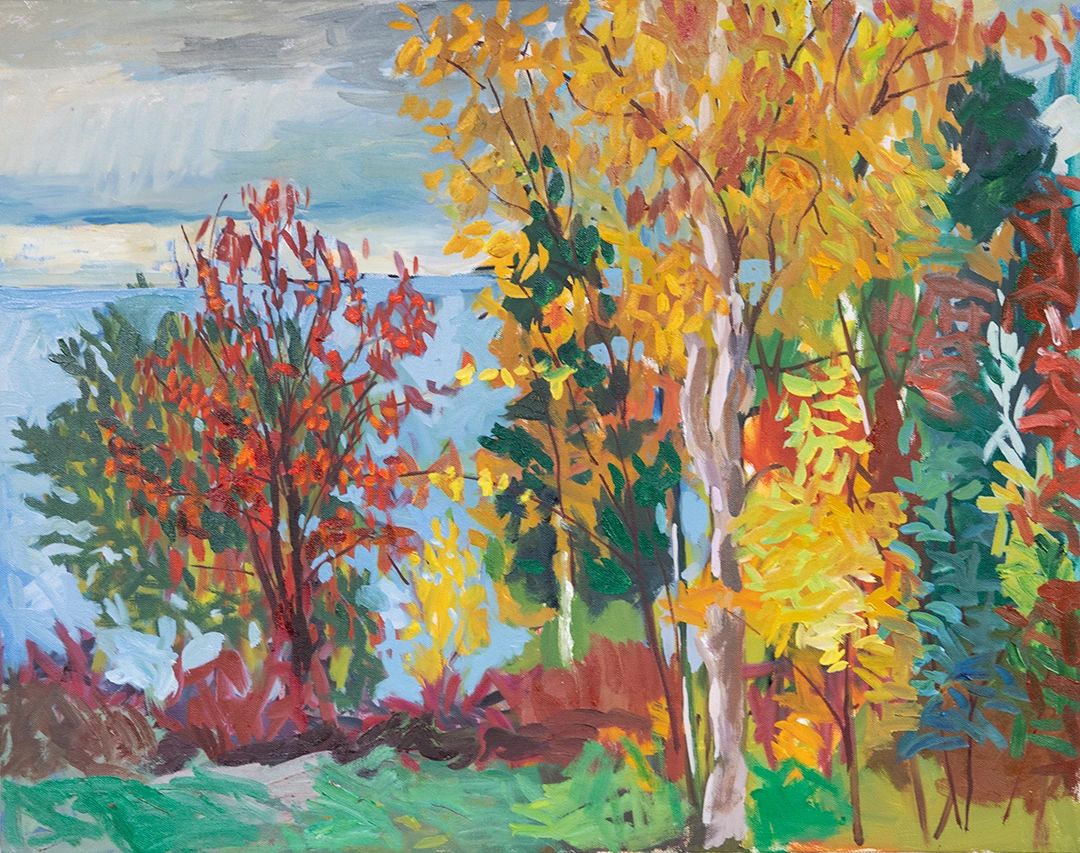 Fall Color on the shore of Lake Superior
