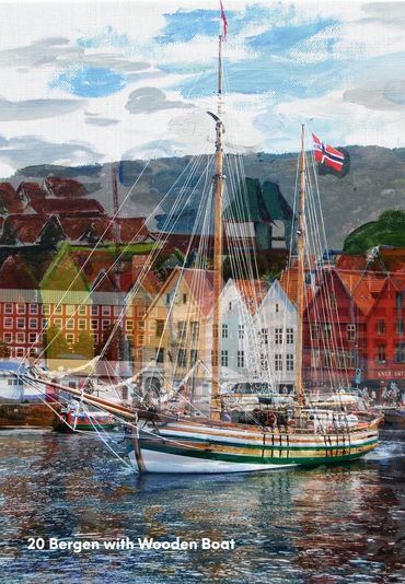 Bergen with Wooden Ship
