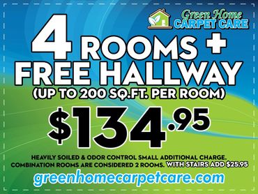 Green Home Carpet Care - 4 Rooms Plus Hallway