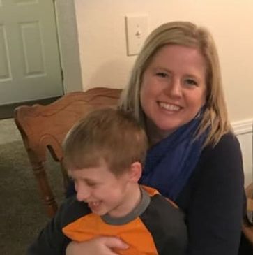 Denise Henderson and her nephew having a laugh.