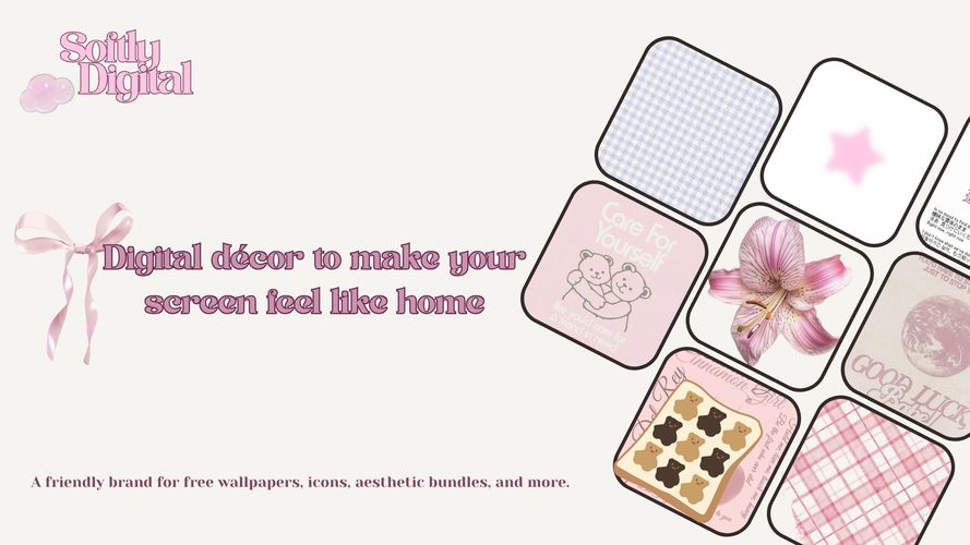 Softly Digital offers digital décor to make your screen feel cozy and homey.