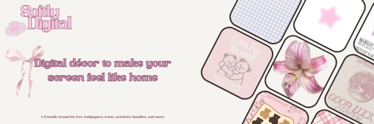 Softly Digital offers cozy digital decor for your screen.