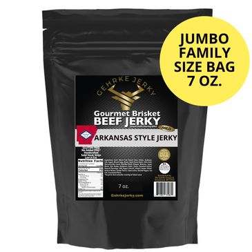 Jumbo size 7 oz. bag of Arkansas Style Beef Jerky