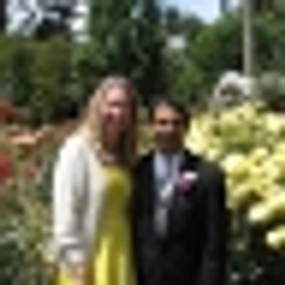 man and woman posing for a photo