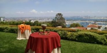 event table overlooking the city