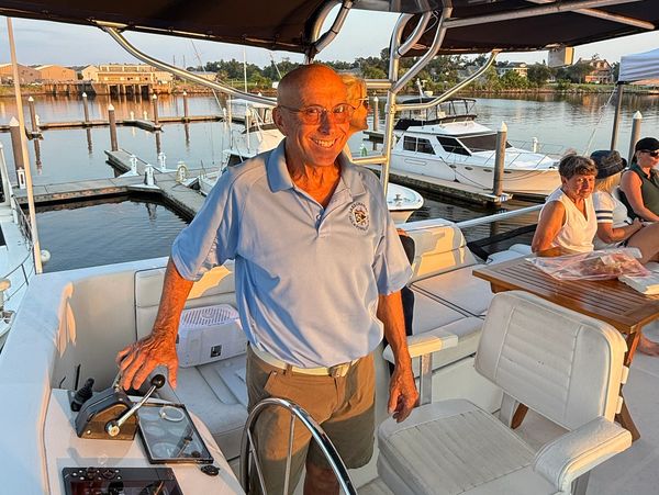 PC Darrell L. Walker, AP, teaches members of the LCSPS the course "docking with confidence" onboard