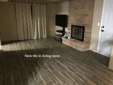 New tile in living room