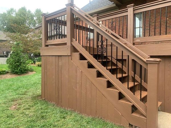 Deck stairs painted