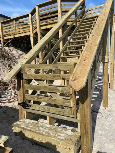 Remove & Replace Decking and Handrail with Marine-Grade Material and Hardware