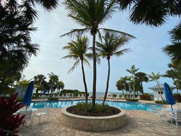 Heated pool overlooking the ocean