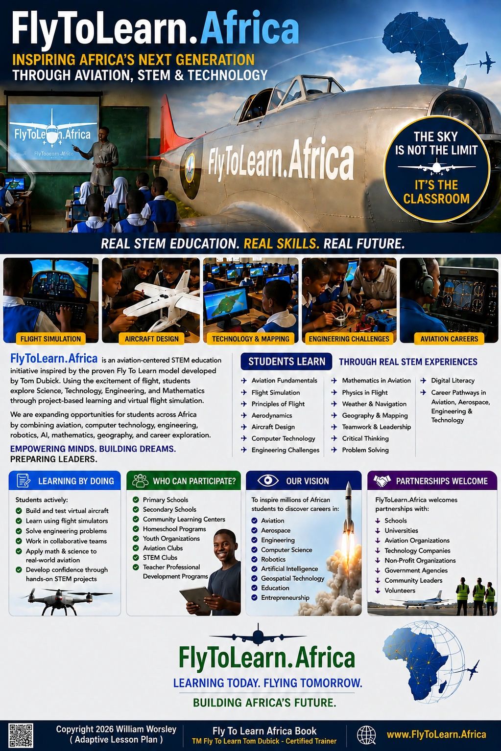 FlyToLearn.Africa aviation STEM education program inspiring Africa's youth.