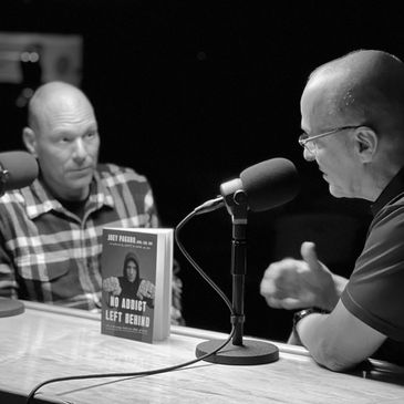 Dr. Joey Pagano speaking on podcast about his bestselling book and recovery journey