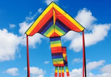 spirit of air single line kite mini super rainbow flyer