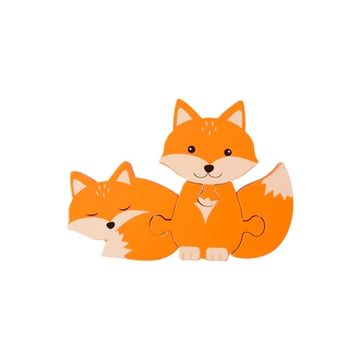 orange tree toys mini puzzle foxes