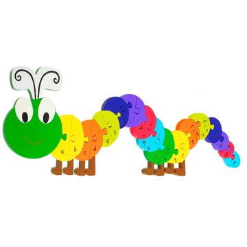 orange tree toys alphabet puzzle caterpillar