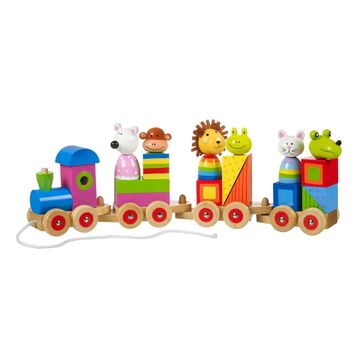 orange tree toys animal puzzle train