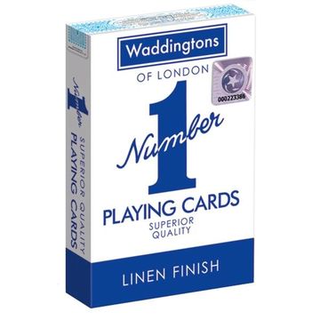 waddingtons playing cards blue