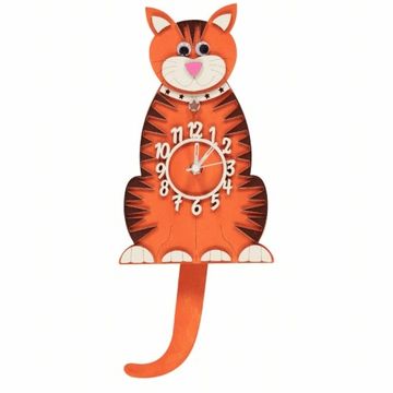 little timbers clock cat ginger