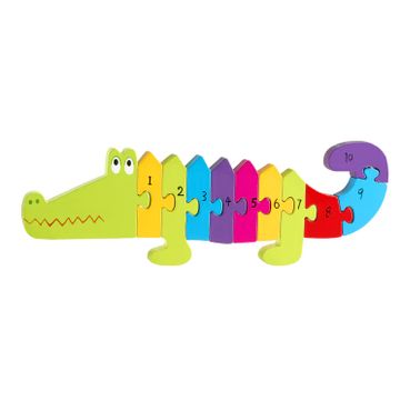 orange tree toys number puzzle crocodile