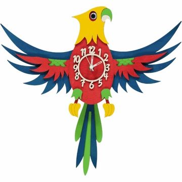 little timbers clock parrot 