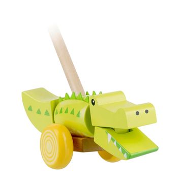 orange tree toys push along crocodile