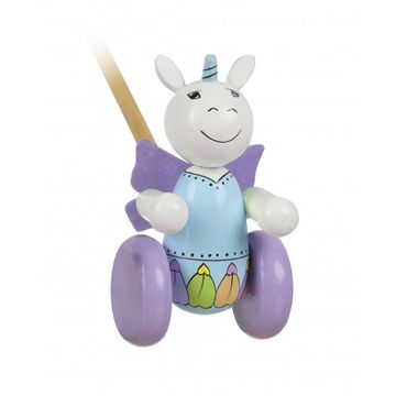orange tree toys push along unicorn