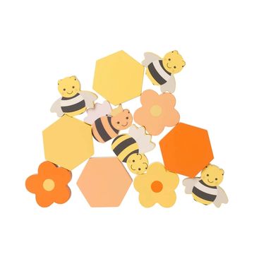 orange tree toys stacking honey bees