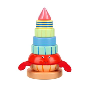 orange tree toys stacking hermit crab ring