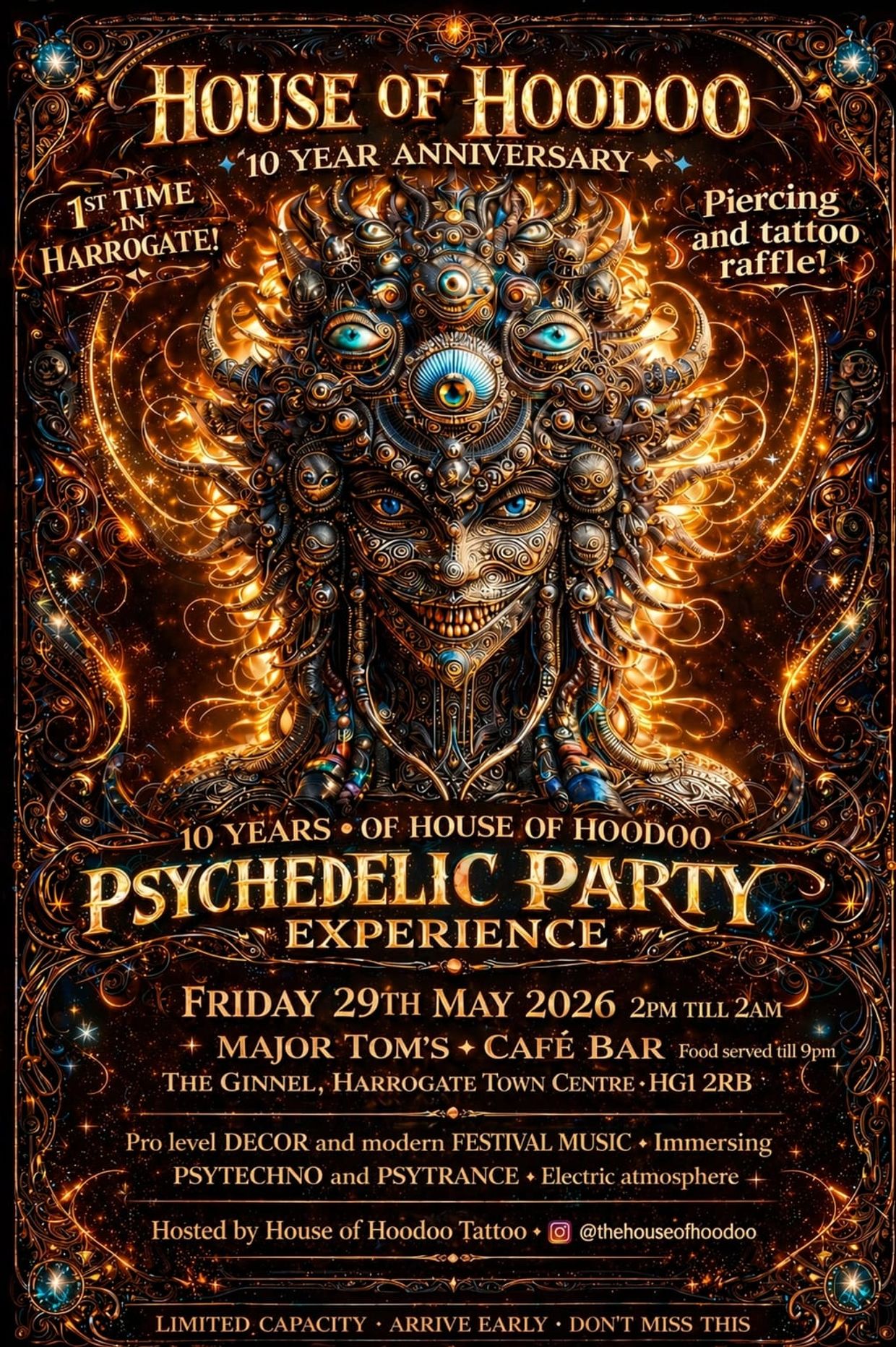 Flyer for the 10 year anniversary party
