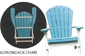 Poly Folding Adirondack Chair #206.