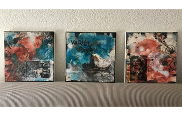Trilogie: "s'Läbe vo mim Brüeder"
Machart: Acrylcollage
Masse: Leinwand 3 x 30 x 30cm
verkauft
ARTre