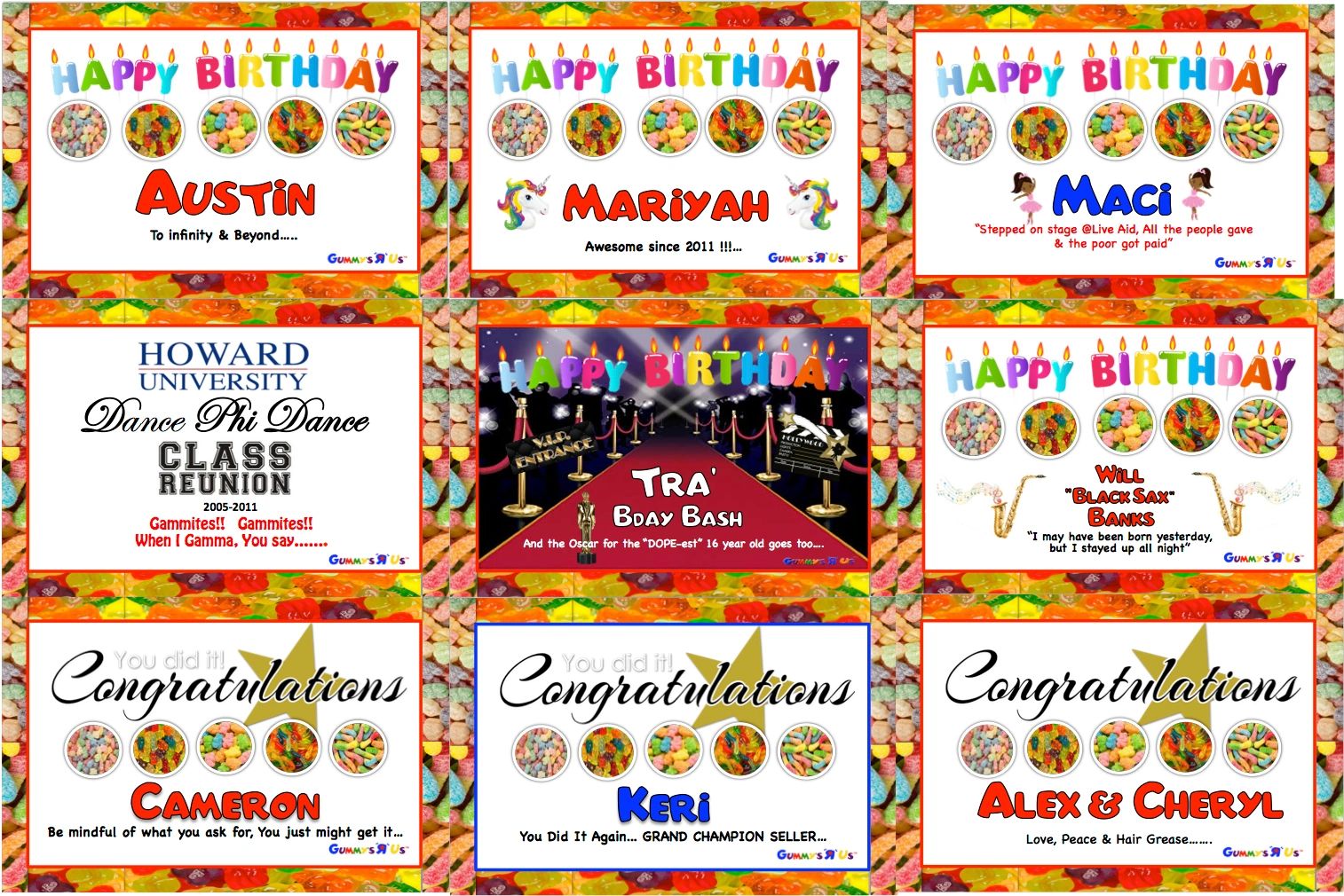 Custom Celebration Cards