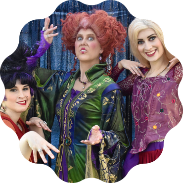 Rent Disney Hocus Pocus Sanderson Sisters characters for hire near rochester syracuse halloween idea