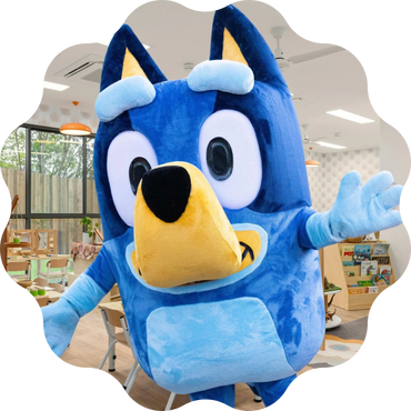 Rent Bluey Character for hire near rochester syracuse birthday party entertainment theme idea