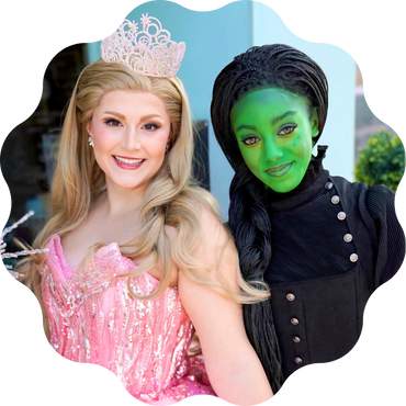 Rent Wicked Elphaba Glinda character for hire birthday party idea theme near Rochester Syracuse NY
