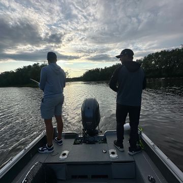 Enjoying a sun set on the river