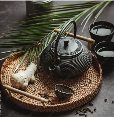 Local teas served in our tea lounge.