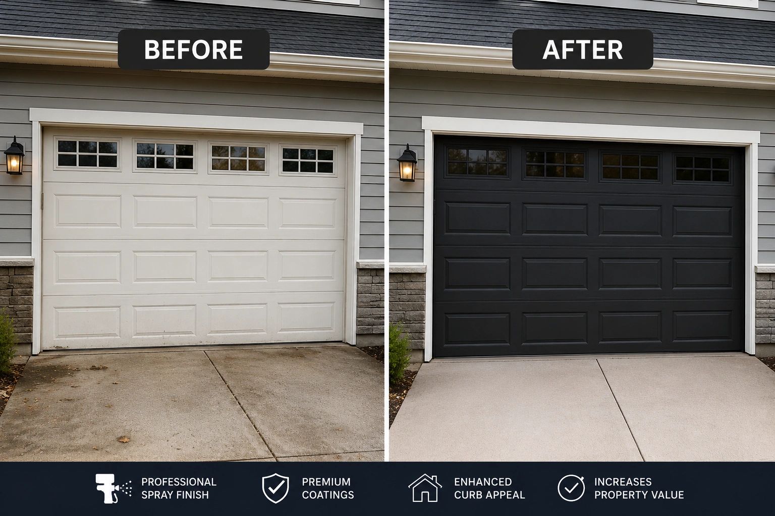 garage door paint bef