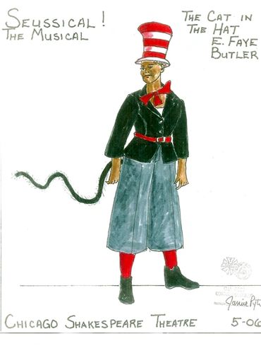 Chicago costume designer Janice Pytel’s designs for The Cat In The Hat in “Seussical the Musical” at