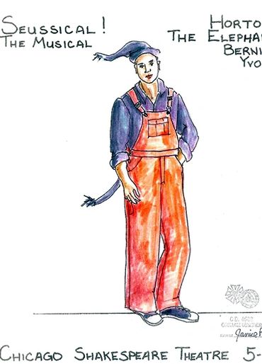Chicago costume designer Janice Pytel’s designs for Horton the Elephant in “Seussical the Musical” a