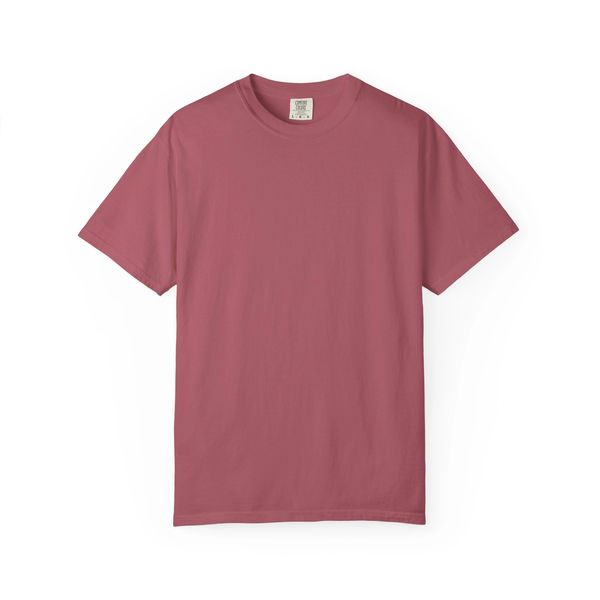 Plain dusty rose-colored T-shirt with a classic fit and crew neck.