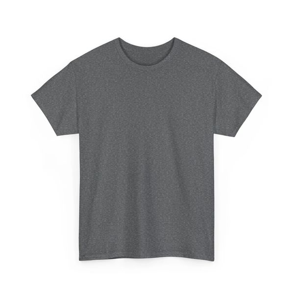 Plain dark gray short-sleeve T-shirt with a crew neck.