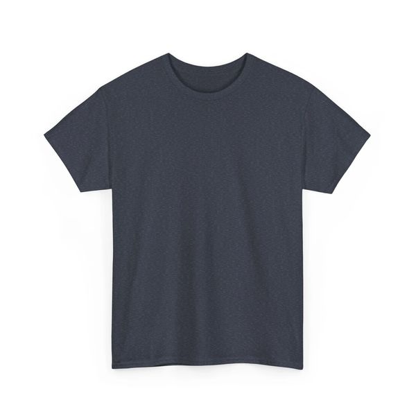 Plain dark gray short-sleeve t-shirt with a round neckline.