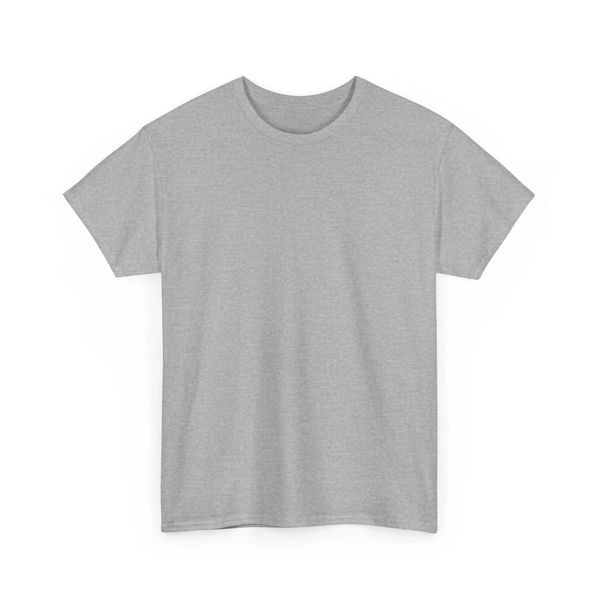 Plain grey short-sleeve T-shirt on a white background.