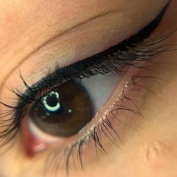 Eyeliner tattoo with wing