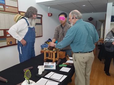 Artists exchanging ideas.