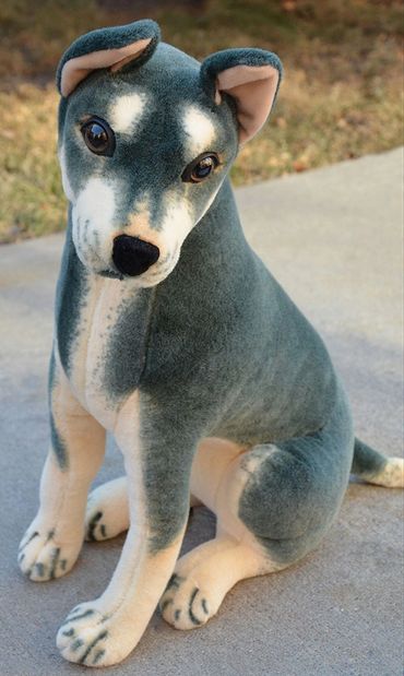 STEP 1 -A stuffed life-sized dog.