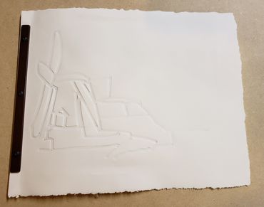 Deeply-embossed paper to make the image more tactile.